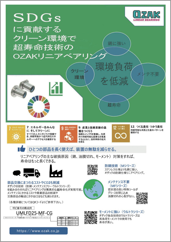 OZAK SDGs Initiatives for Linear Bearings